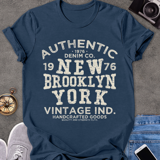 Authentic 1976 Brooklyn New York | Unisex Softstyle T-Shirt | Retro Style New York Travel Tee