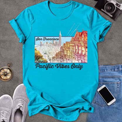 San Francisco - Pacific Vibes Only | Unisex Softstyle T-Shirt | Travel Lover Tee