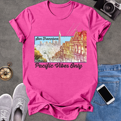 San Francisco - Pacific Vibes Only | Unisex Softstyle T-Shirt | Travel Lover Tee