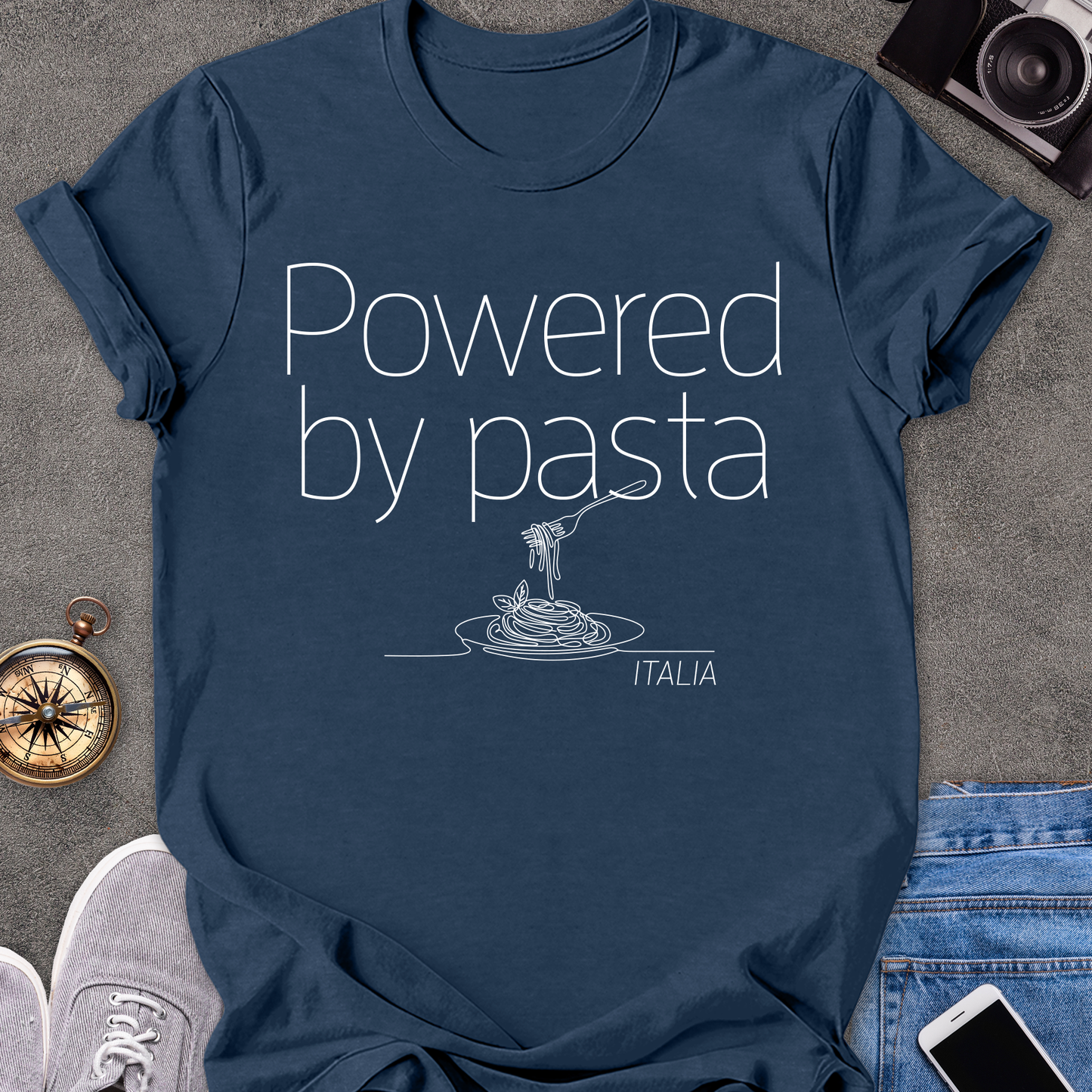 Powered by pasta, Italia | Softstyle T-Shirt | Italy Travel Tee