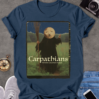 Carpathians, Where Legends Walk | Softstyle T-Shirt | Vintage Romanian Pagan Travel Tee