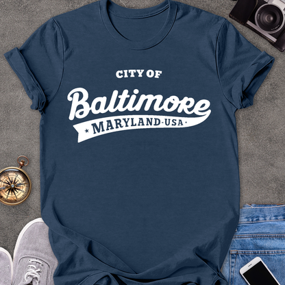 City of Baltimore Maryland USA | Unisex Softstyle T-Shirt |Maryland Travel Tee