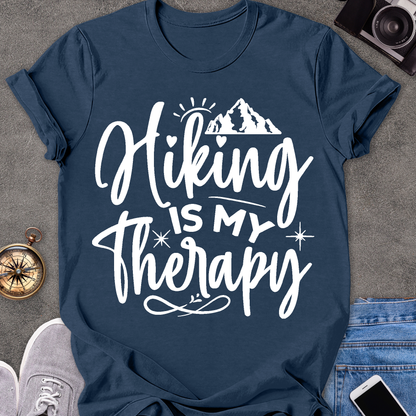 Hiking Is My Therapy | Softstyle T-Shirt | Hiking Travel Tee