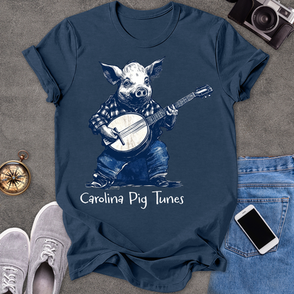 Carolina Pig Tunes | Unisex Softstyle T-Shirt | Fun and Casual Music Lover Tee