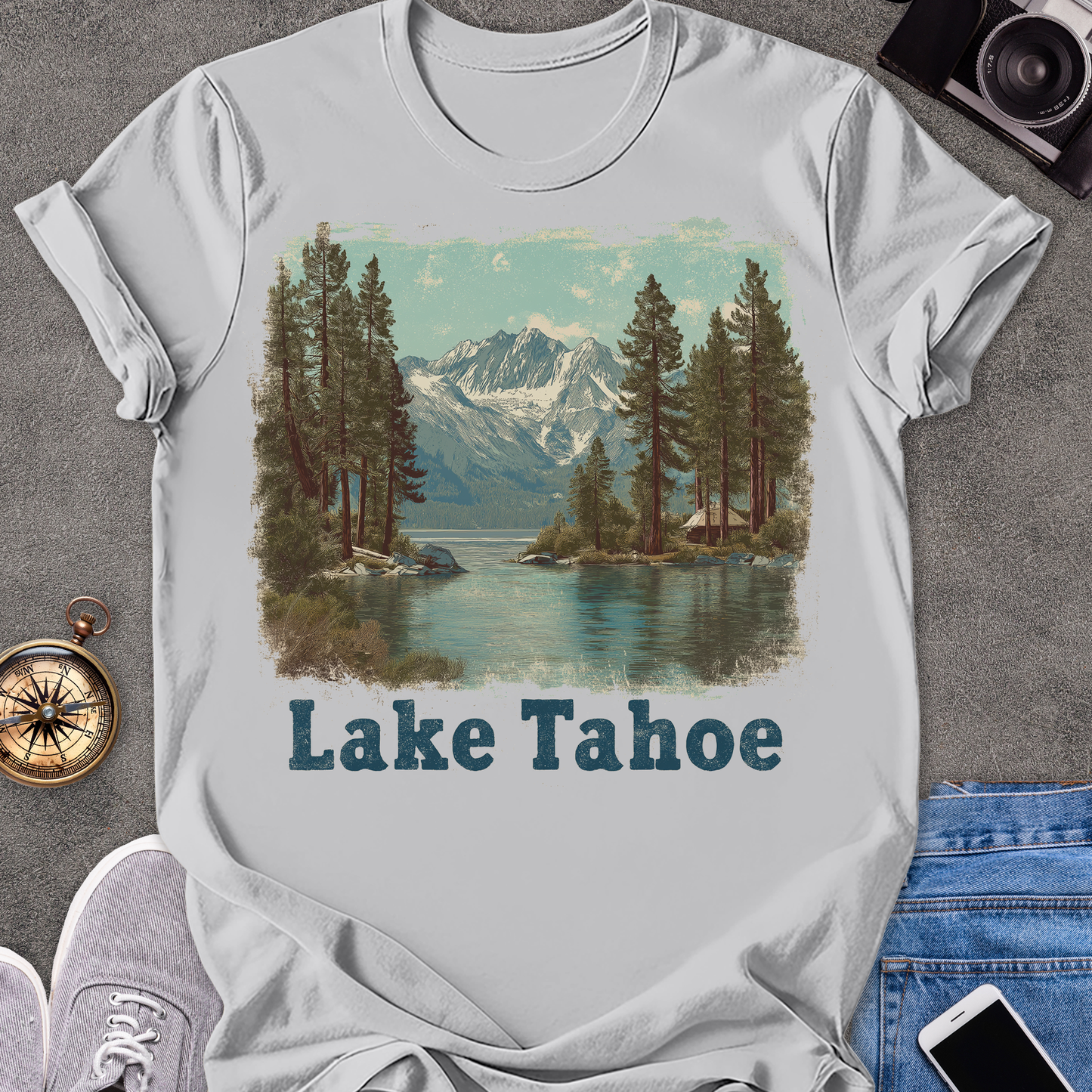 Lake Tahoe | Unisex Softstyle T-Shirt | Lake Tahoe Travel Tee