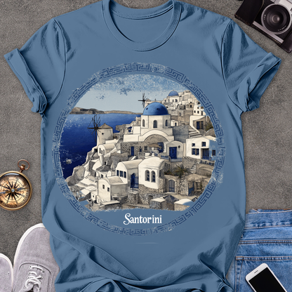 Santorini| Unisex Softstyle T-Shirt | Greece Travel Tee