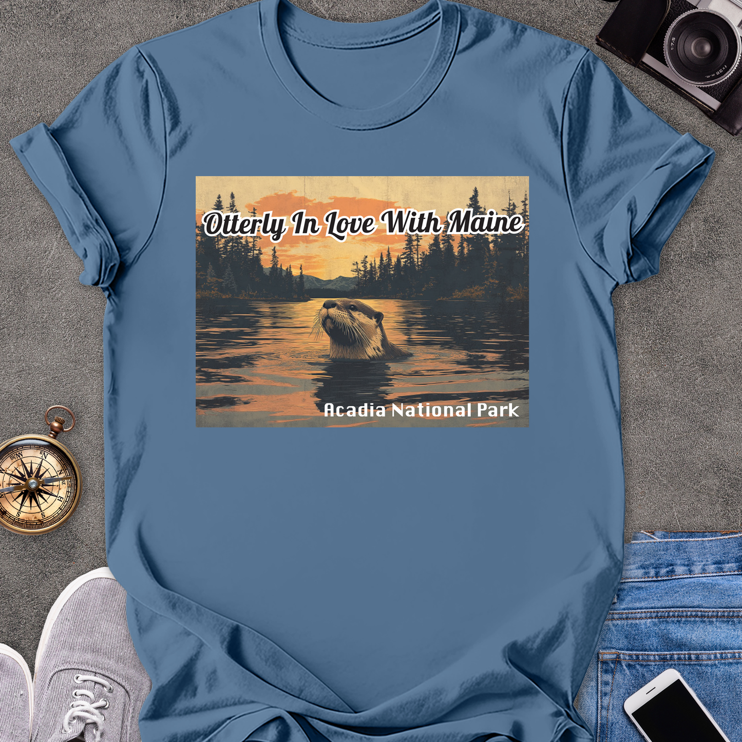 Otterly In Love With Maine - Acadia National Park | Unisex Softstyle T-Shirt | Acadia National Park Tee