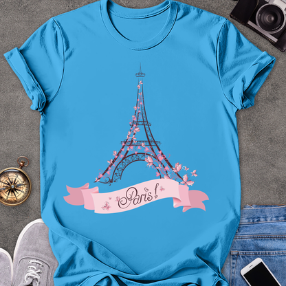 Paris| Unisex Softstyle T-Shirt | Eiffel Tower Travel Tee