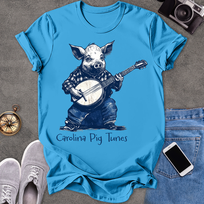 Carolina Pig Tunes | Unisex Softstyle T-Shirt | Fun and Casual Music Lover Tee