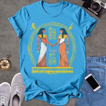 Egypt -Two Goddesses | Unisex Softstyle T-Shirt | Travel Lover Tee