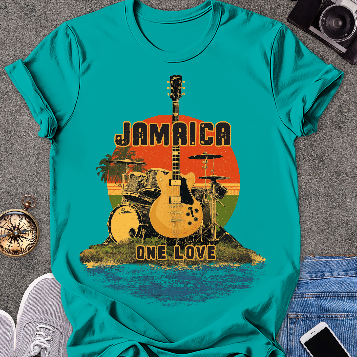 Jamaica, One Love | Unisex Softstyle T-Shirt | Caribbean Travel Tee