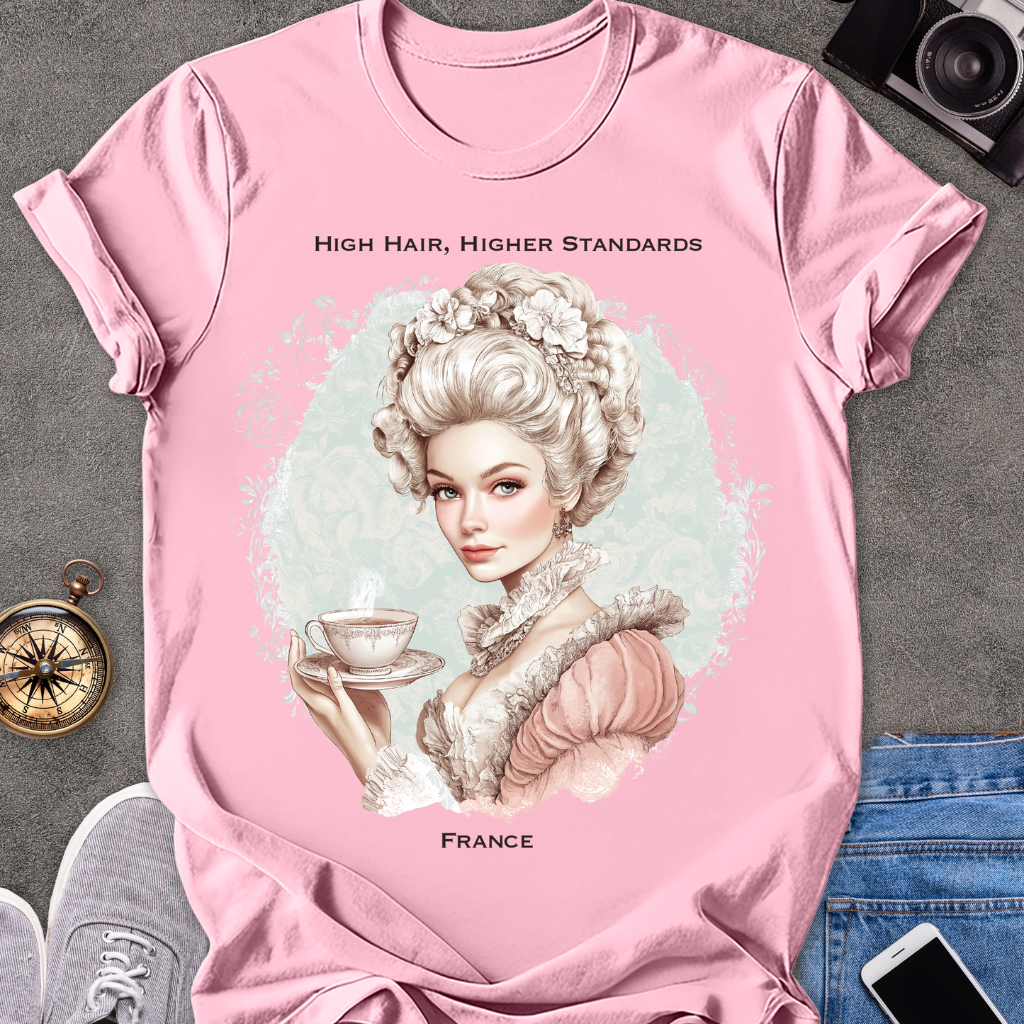 High Hair, Higher Standards - France | Unisex Softstyle T-Shirt | France Travel Tee