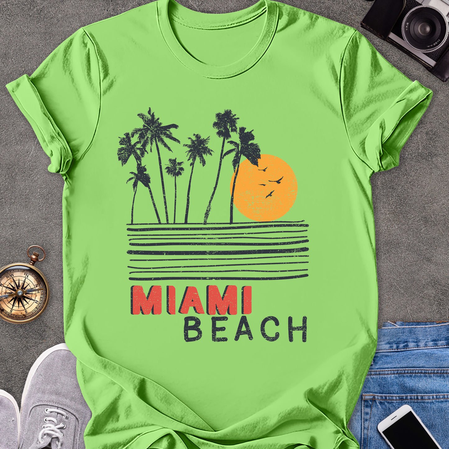 Miami Beach | Unisex Softstyle T-Shirt | Miami Beach Florida Tee