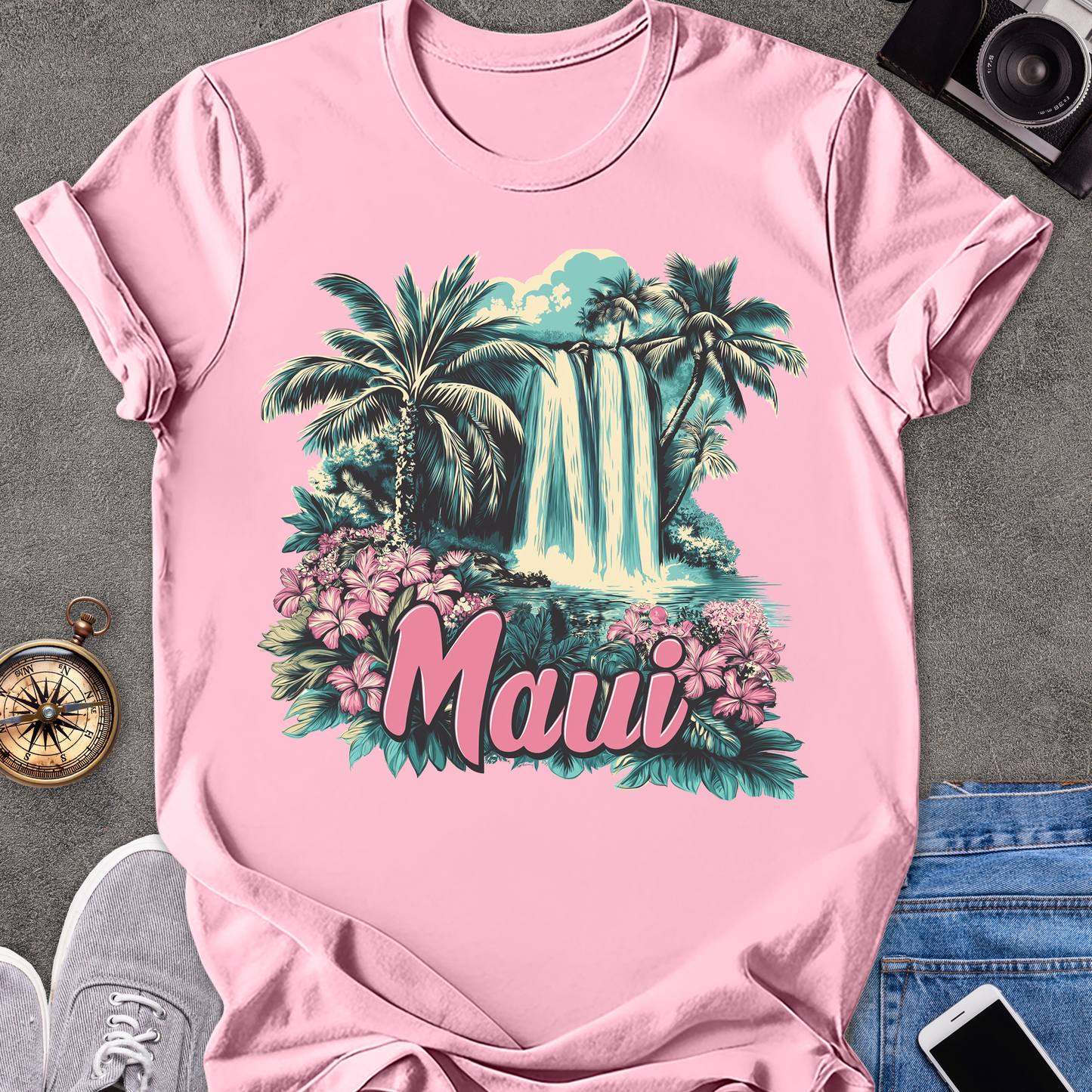 Maui - Hawaii | Unisex Softstyle T-Shirt | Waterfall Tee