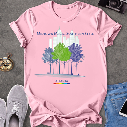 Midtown Magic, Southern Style - Atlanta | Unisex Softstyle T-Shirt | Gay Pride