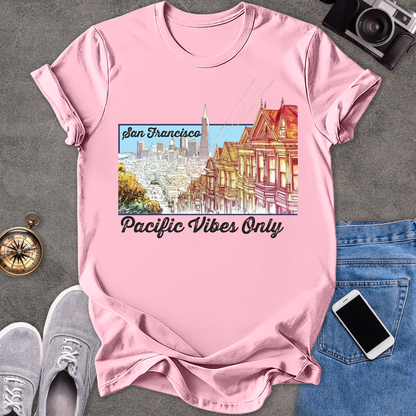 San Francisco - Pacific Vibes Only | Unisex Softstyle T-Shirt | Travel Lover Tee