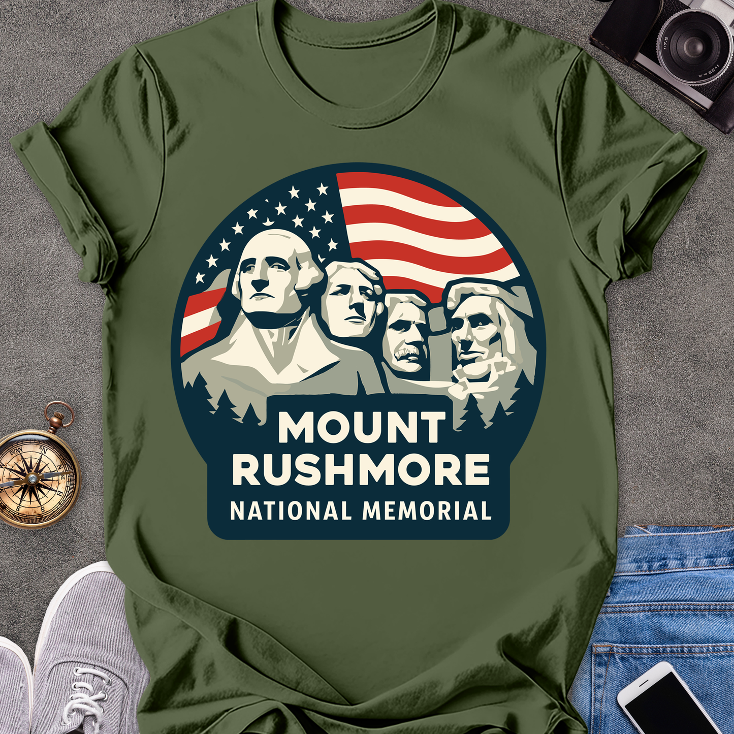 Mount Rushmore National Memorial | Unisex Softstyle T-Shirt | South Dakota Travel Tee