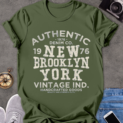 Authentic 1976 Brooklyn New York | Unisex Softstyle T-Shirt | Retro Style New York Travel Tee