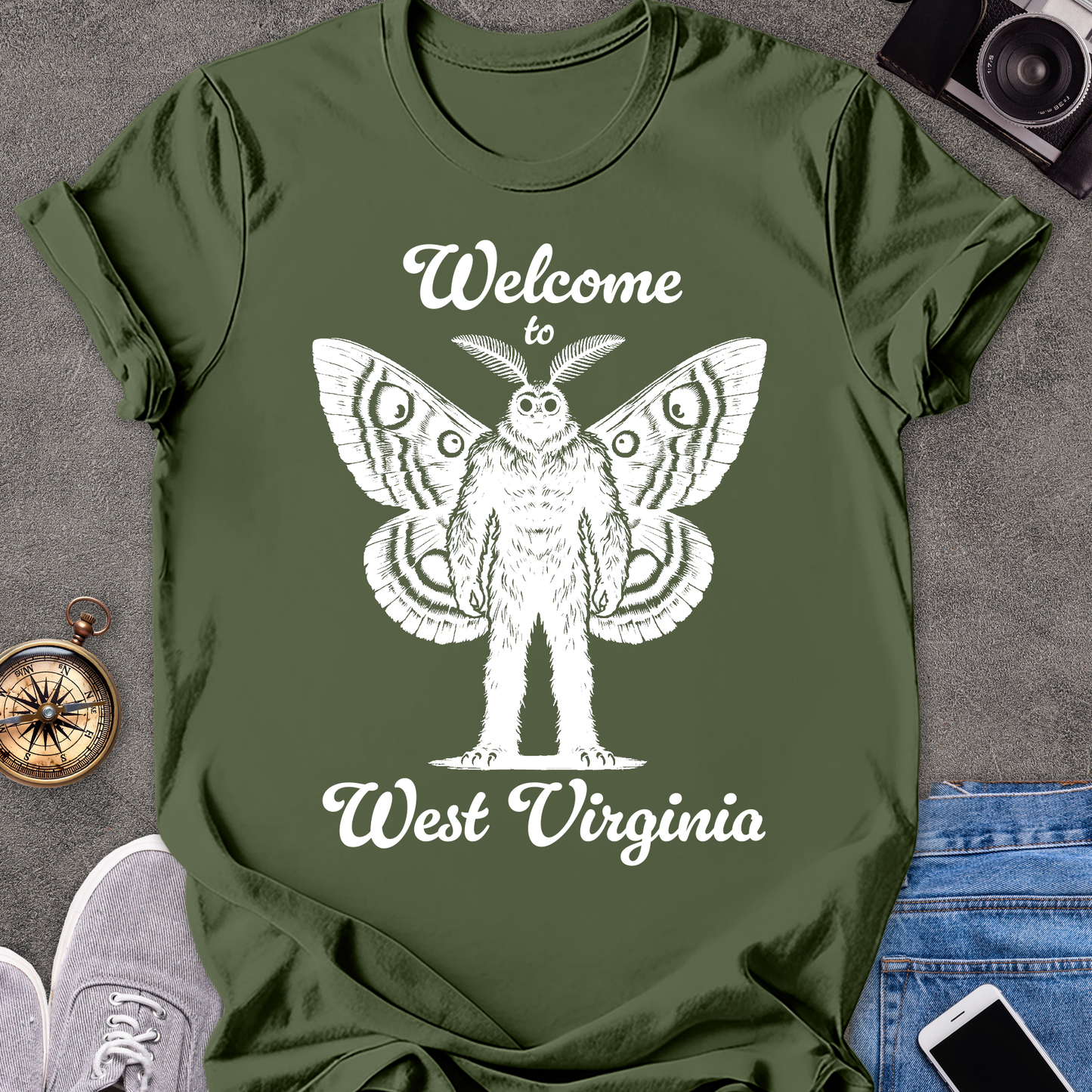Welcome to West Virginia| Unisex Softstyle T-Shirt | Mothman Travel Tee