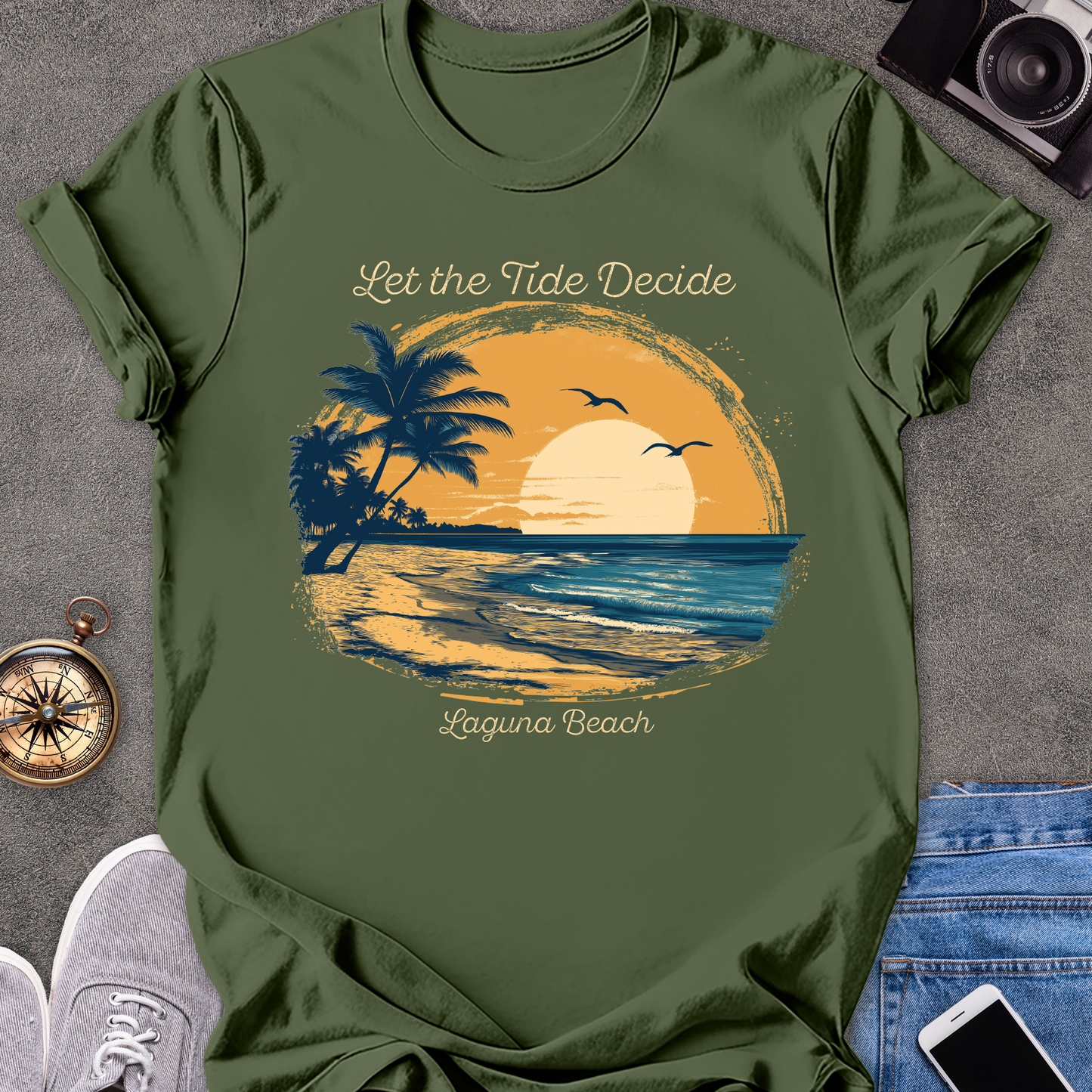 Let The Tide Decide - Laguna Beach | Unisex Softstyle T-Shirt | Beach Lover Tee