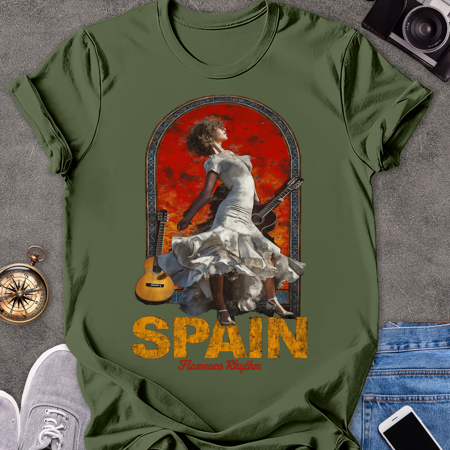 Spain, Flamenco Rhythm | Softstyle T-Shirt | Spain Travel Tee