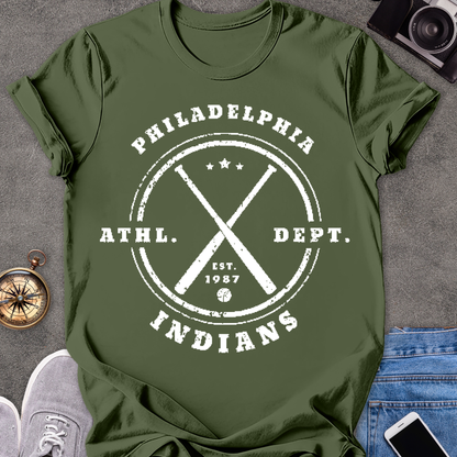 Philadelphia Indians, Athl. Dept. 1987| Unisex Softstyle T-Shirt | Philadelphia Travel Tee