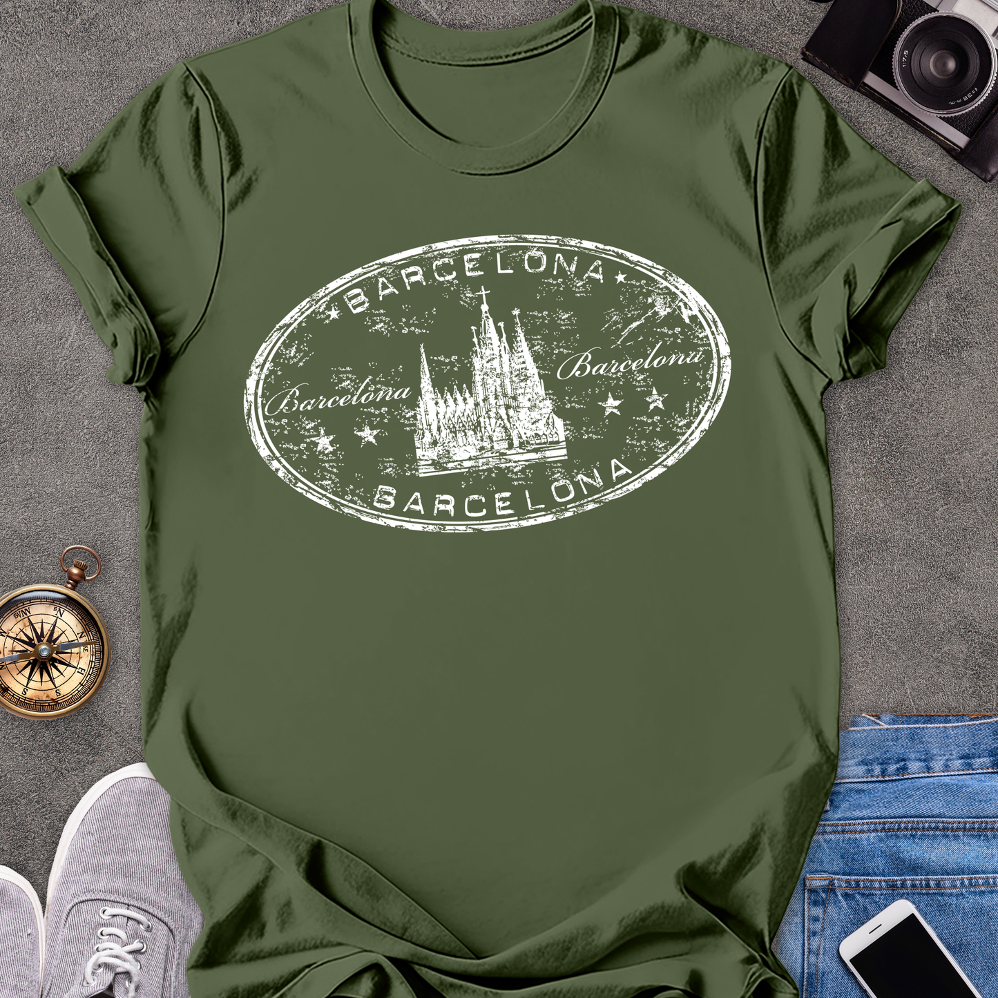 Barcelona | Unisex Softstyle T-Shirt | Spain Travel Tee