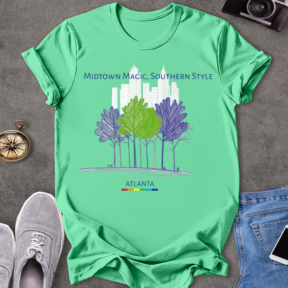Midtown Magic, Southern Style - Atlanta | Unisex Softstyle T-Shirt | Gay Pride