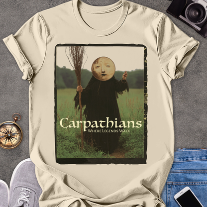 Carpathians, Where Legends Walk | Softstyle T-Shirt | Vintage Romanian Pagan Travel Tee