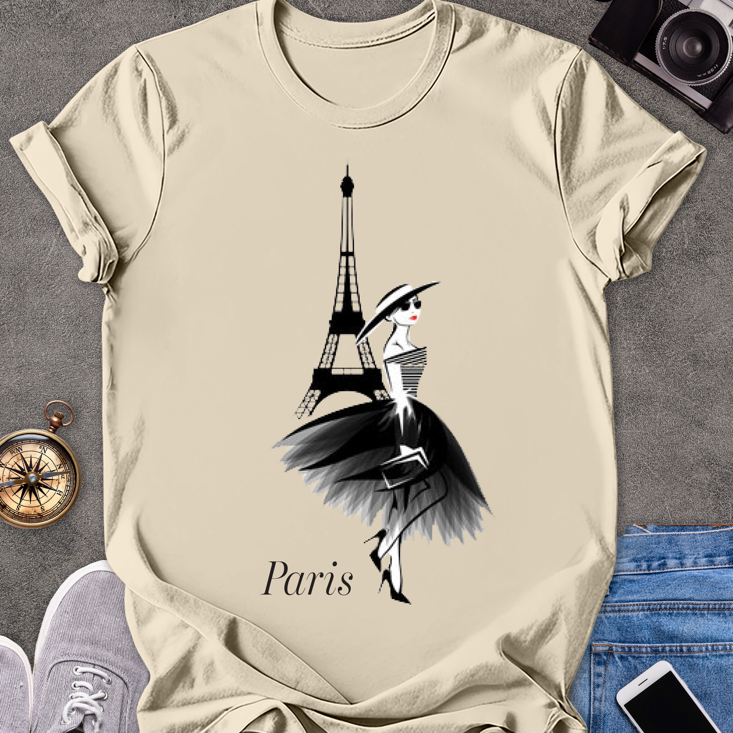 Paris | Unisex Softstyle T-Shirt | French Travel Tee