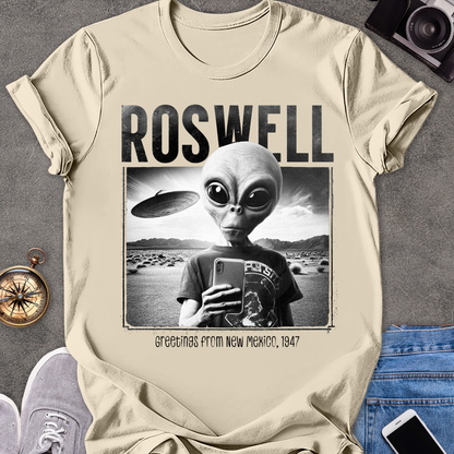 Roswell, Greetings from New Mexico 1947 | Unisex Softstyle T-Shirt | Roswell Travel Tee