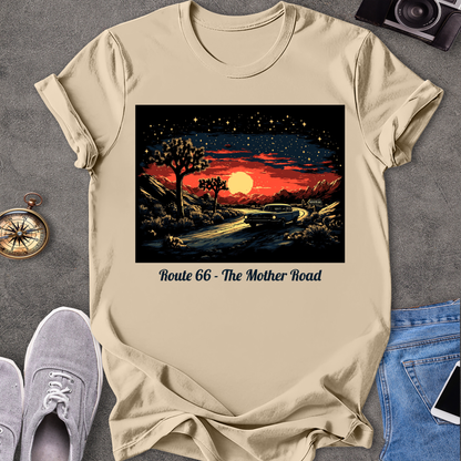 Route 66 - The Mother Road - Dessert Under Starry Skies T-Shirt