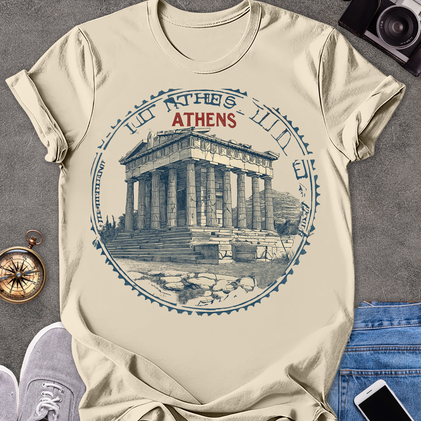 Athens | Unisex Softstyle T-Shirt | Greek Travel Tee
