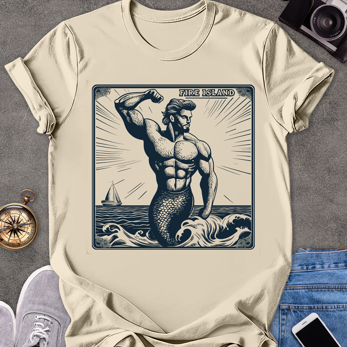 Fire Island| Unisex Softstyle T-Shirt | New York Travel Tee