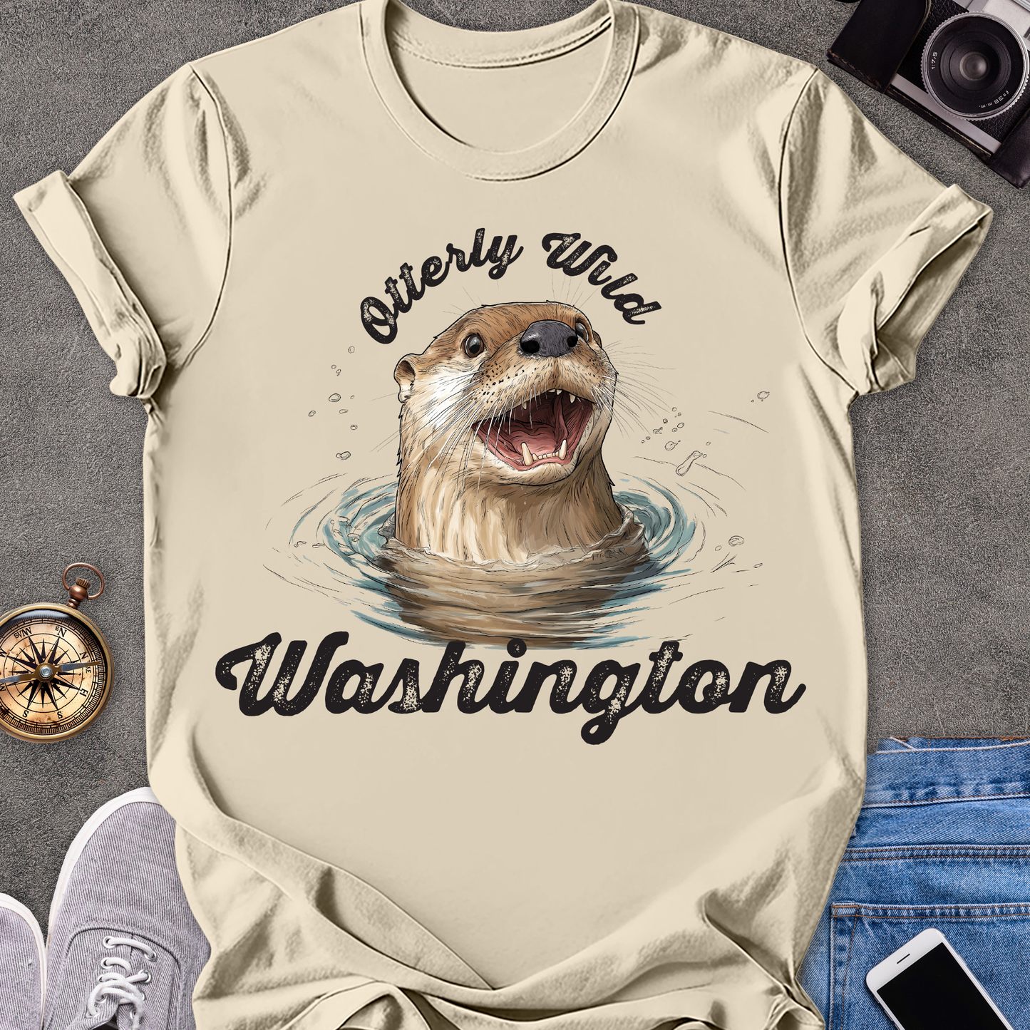 Otterly Wild, Washington | Softstyle T-Shirt | Wildlife Travel Tee