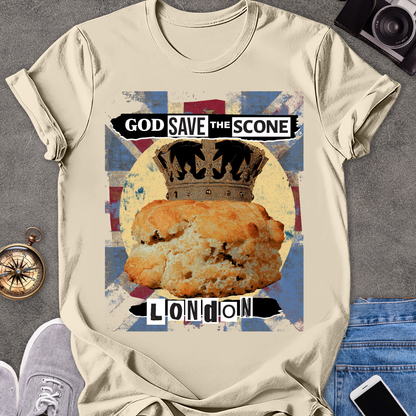 God Save The Scone, London | Softstyle T-Shirt | England Travel Tee
