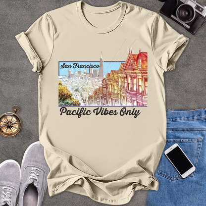 San Francisco - Pacific Vibes Only | Unisex Softstyle T-Shirt | Travel Lover Tee
