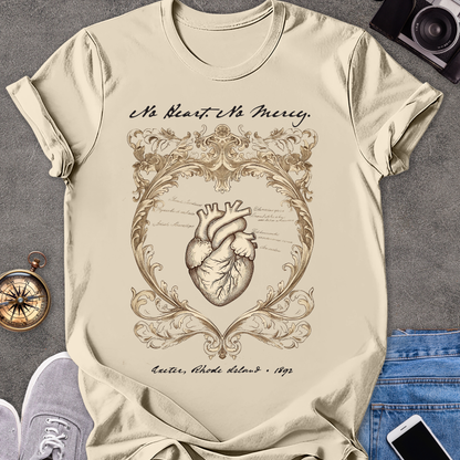 No Heart. No Mercy. Exeter, Rhode Island| Unisex Softstyle T-Shirt | Vampire Travel Tee
