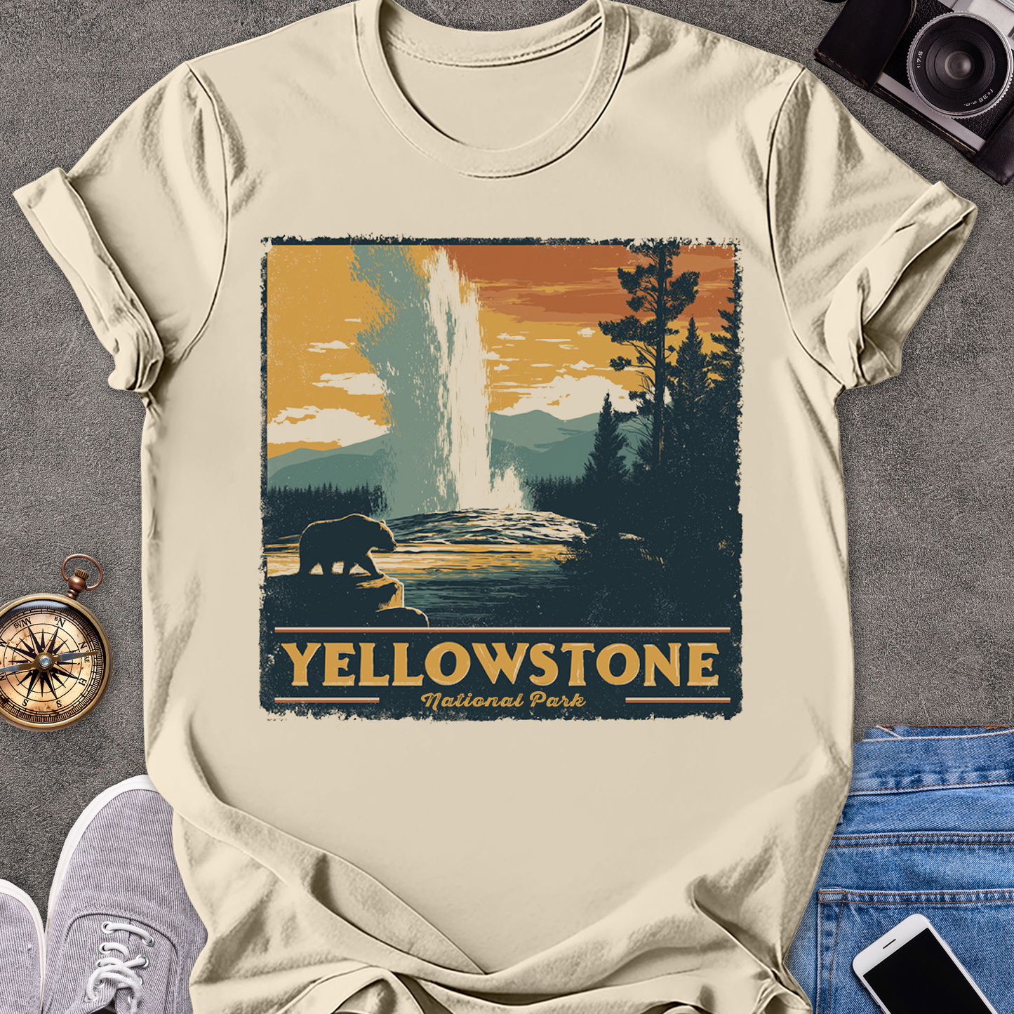 Yellowstone National Park | Unisex Softstyle T-Shirt | Yellowstone National Park Travel Tee