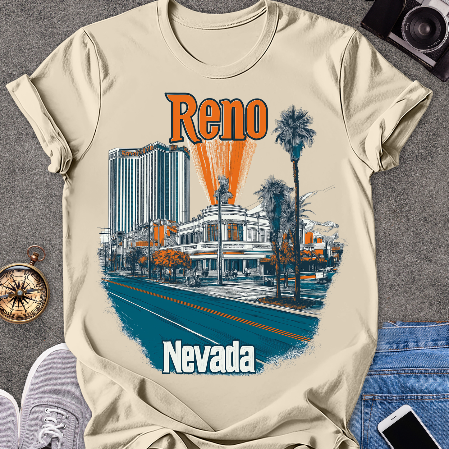Reno Nevada| Unisex Softstyle T-Shirt | Reno Travel Tee