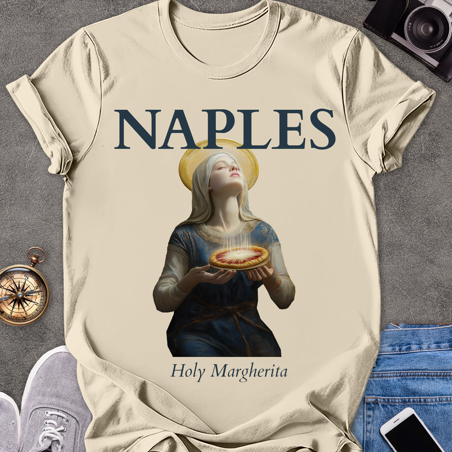 Naples, Holy Margherita | Unisex Softstyle T-Shirt | Italy Travel Tee