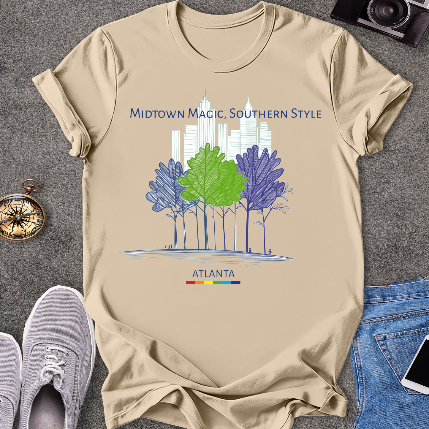 Midtown Magic, Southern Style - Atlanta | Unisex Softstyle T-Shirt | Gay Pride