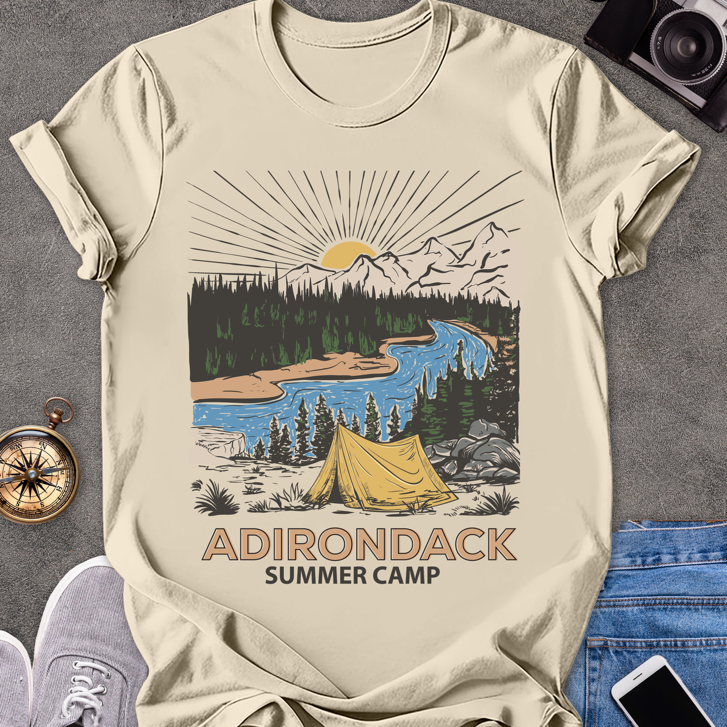 Adirondack Summer Camp | Softstyle T-Shirt | Travel Tee