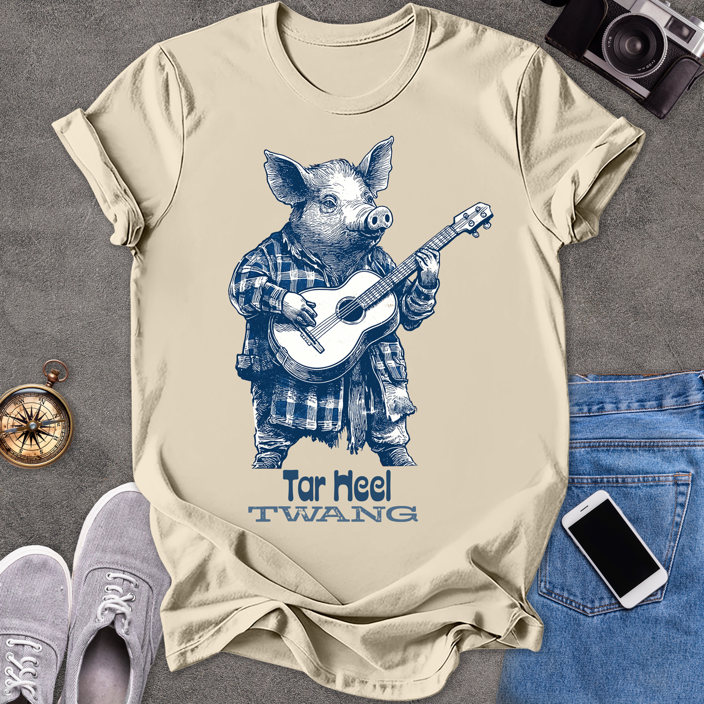 Tar Heel Twang | Unisex Softstyle T-Shirt | Fun and Casual Music Lover Tee