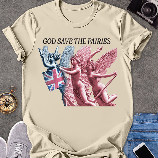 God Save The Fairies | Unisex Softstyle T-Shirt | UK Travel Tee