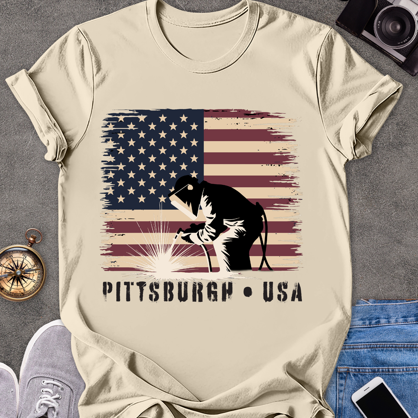 Pittsburgh USA | Unisex Softstyle T-Shirt | Travel Tee