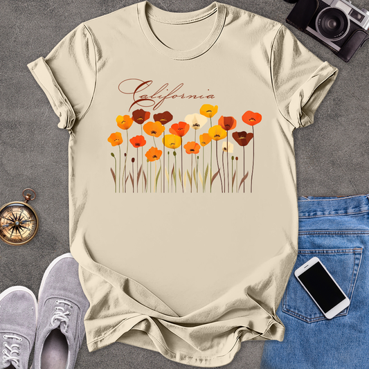 California Poppies | Unisex Softstyle T-Shirt | Nature Lover Tee