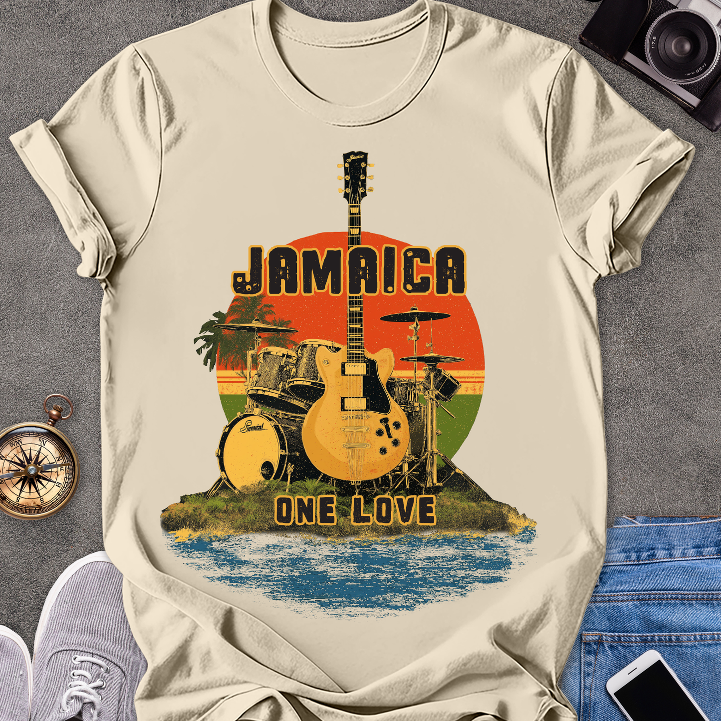 Jamaica, One Love | Unisex Softstyle T-Shirt | Caribbean Travel Tee