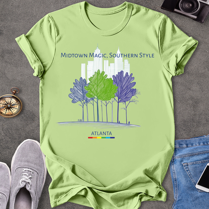 Midtown Magic, Southern Style - Atlanta | Unisex Softstyle T-Shirt | Gay Pride