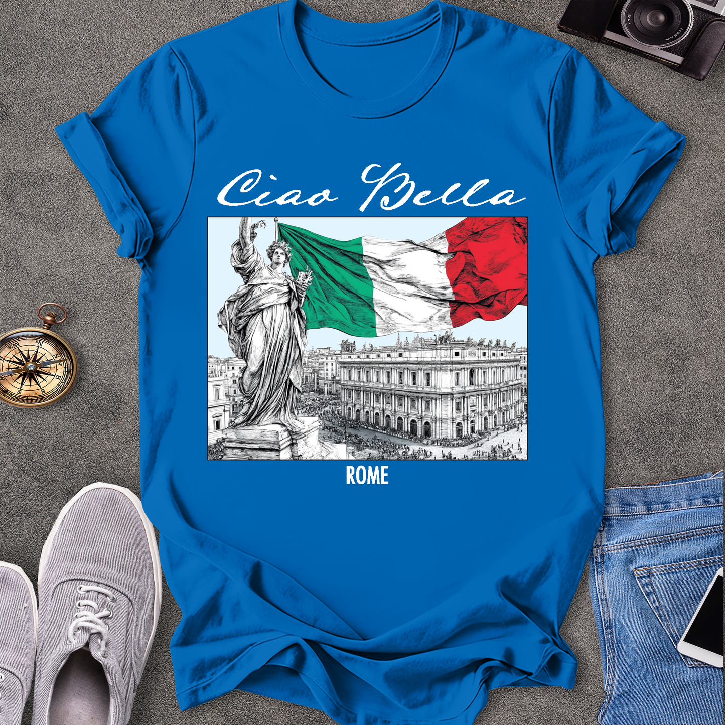Ciao Bella - Rome Italian Flag T-Shirt